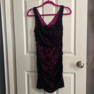 Black lace dress from express